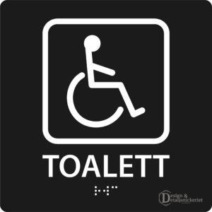 Taktil skylt "Toalett handikapp"