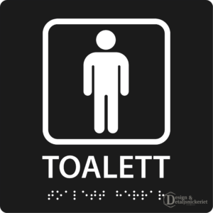 Taktil skylt "Toalett (Herr)"